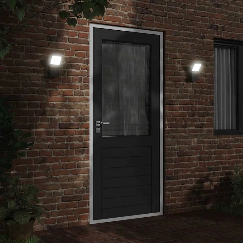 LED Außenwandleuchten Schwarz 10 x 15 x 22 cm wetterfest IP54