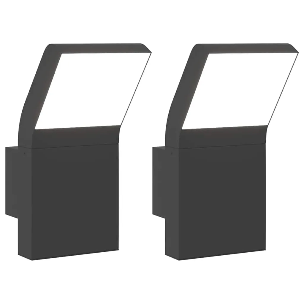LED Außenwandleuchten Schwarz 10 x 15 x 22 cm wetterfest IP54