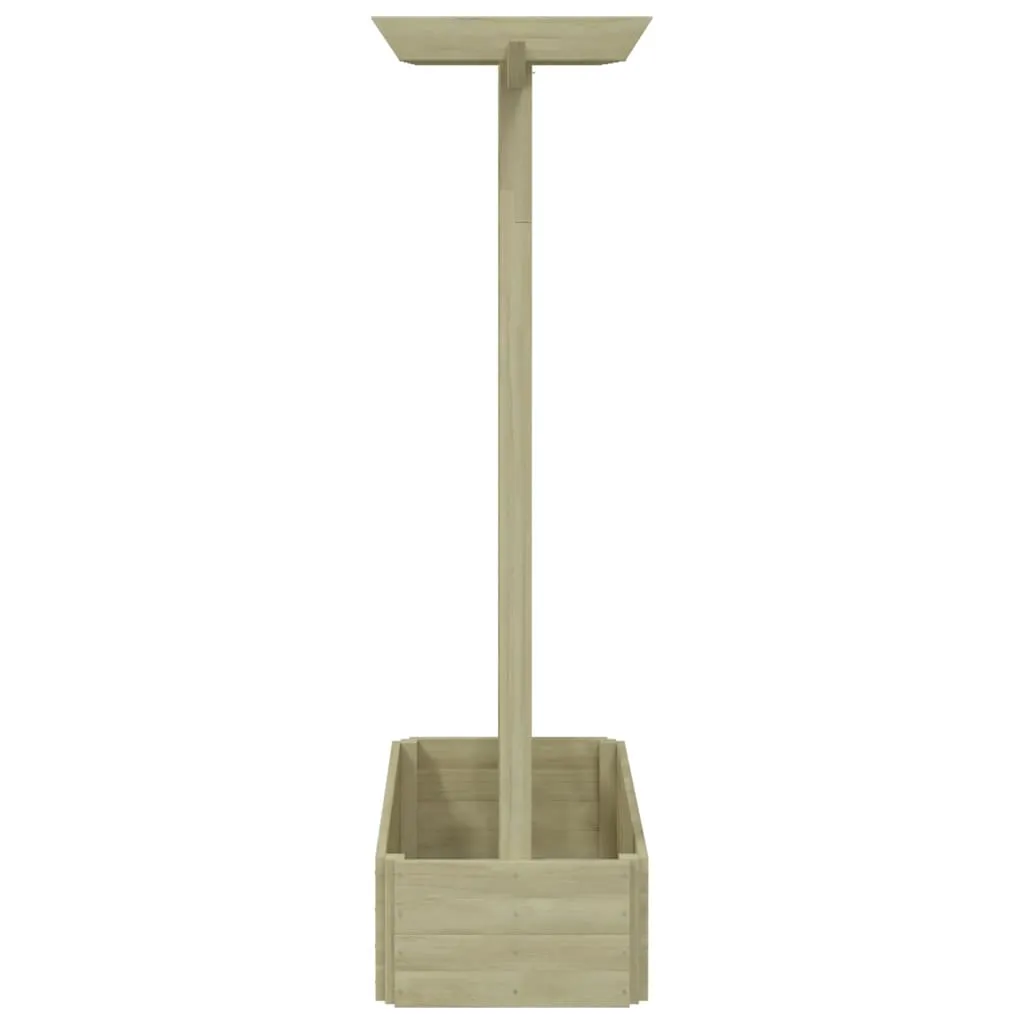 Holz-Pflanzkasten mit Spalier 162x56x204 cm grün imprägniert