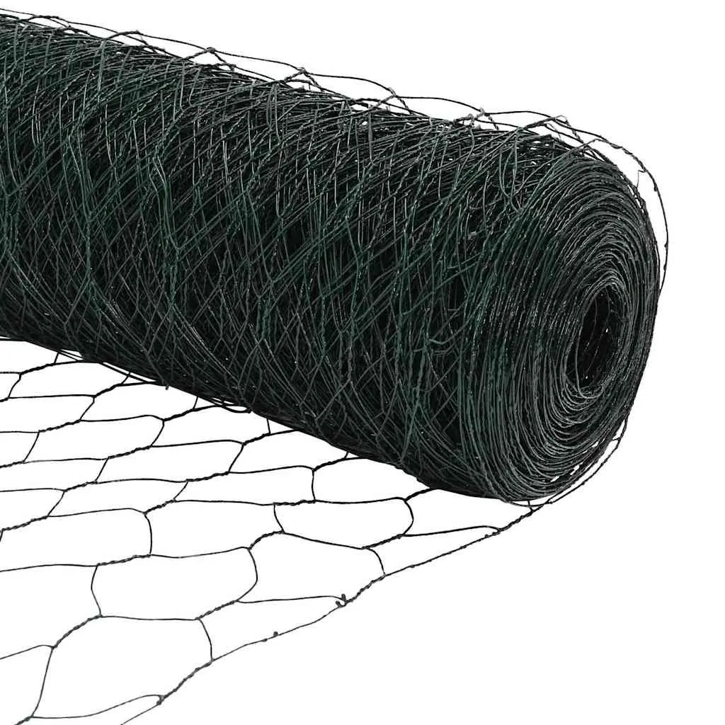 Hexagonzaun Grün 25 x 0,8 m – Moderner Gartenzaun