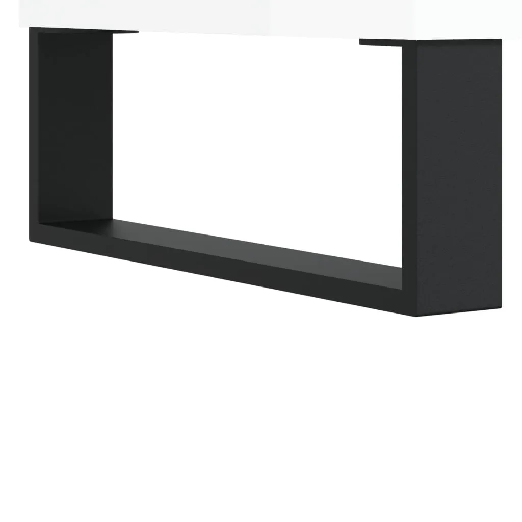 Sideboard Hochglanz-Weiß 57x35x70 cm Holzwerkstoff
