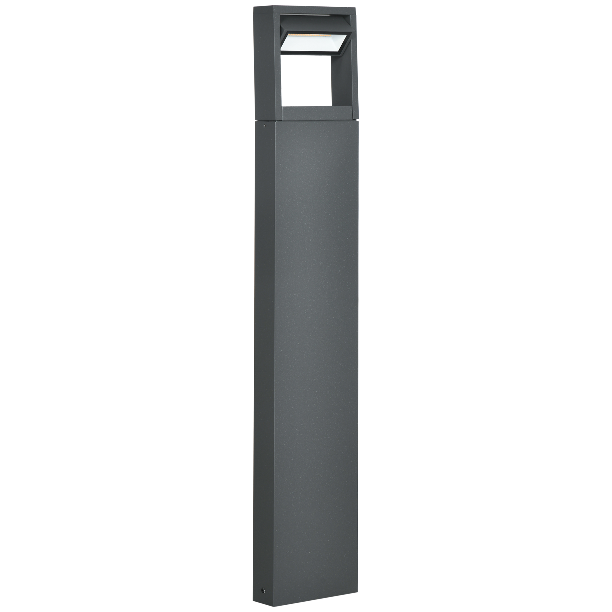 Gartenlampe Wegleuchte LED Aluminium Dunkelgrau 16x5x90 cm