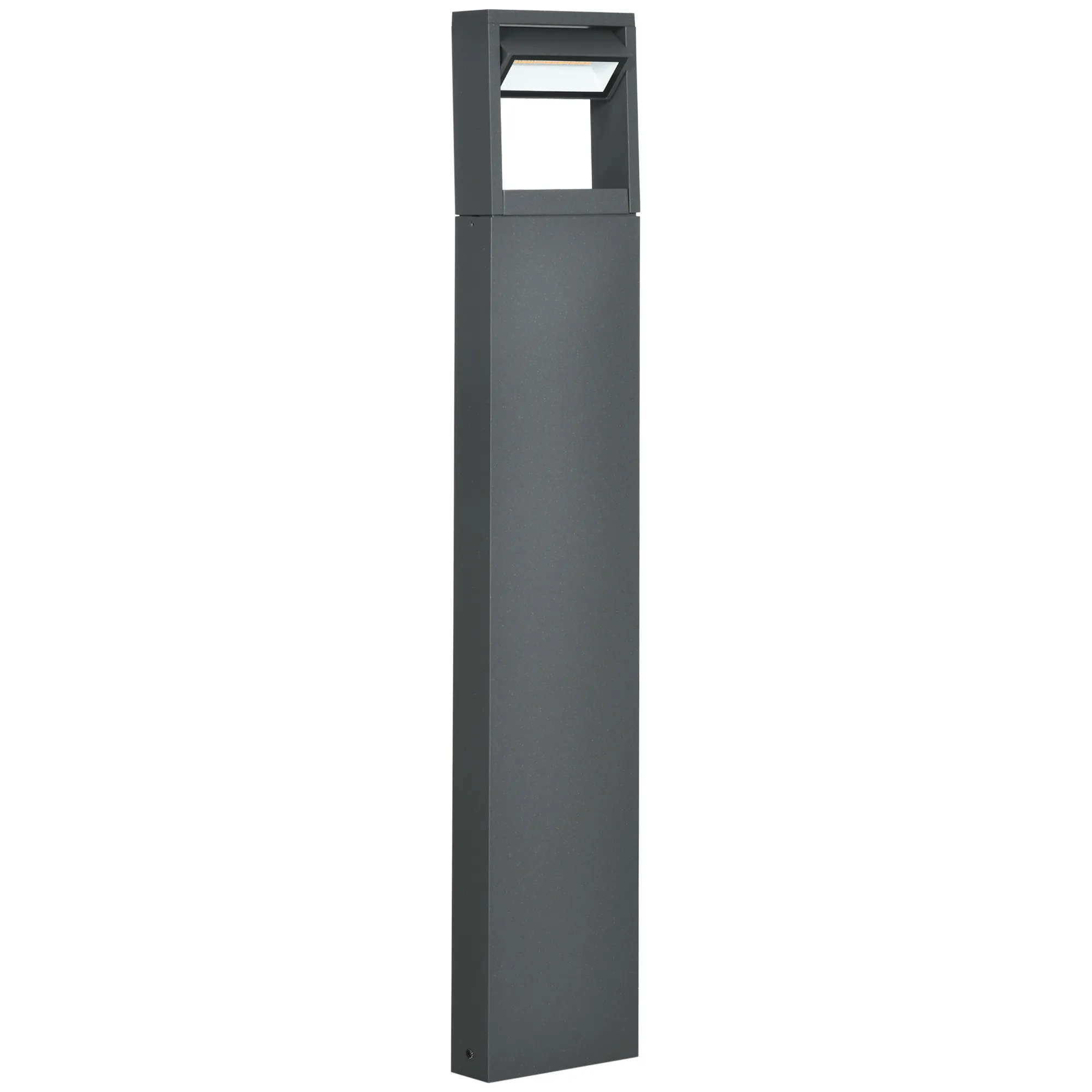 Gartenlampe Wegleuchte LED Aluminium Dunkelgrau 16x5x90 cm