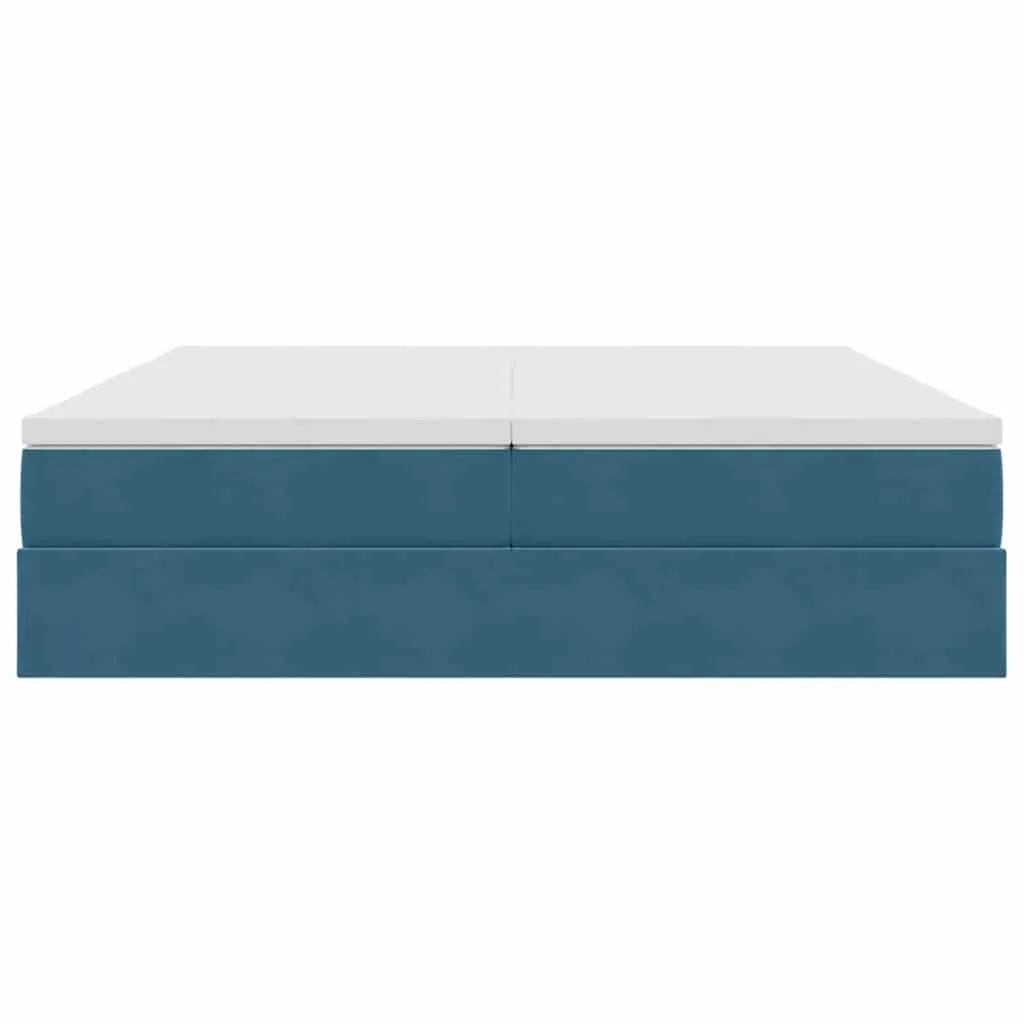 Stauraumbett mit Matratze 204 x 200 x 48,5 cm Dunkelblau