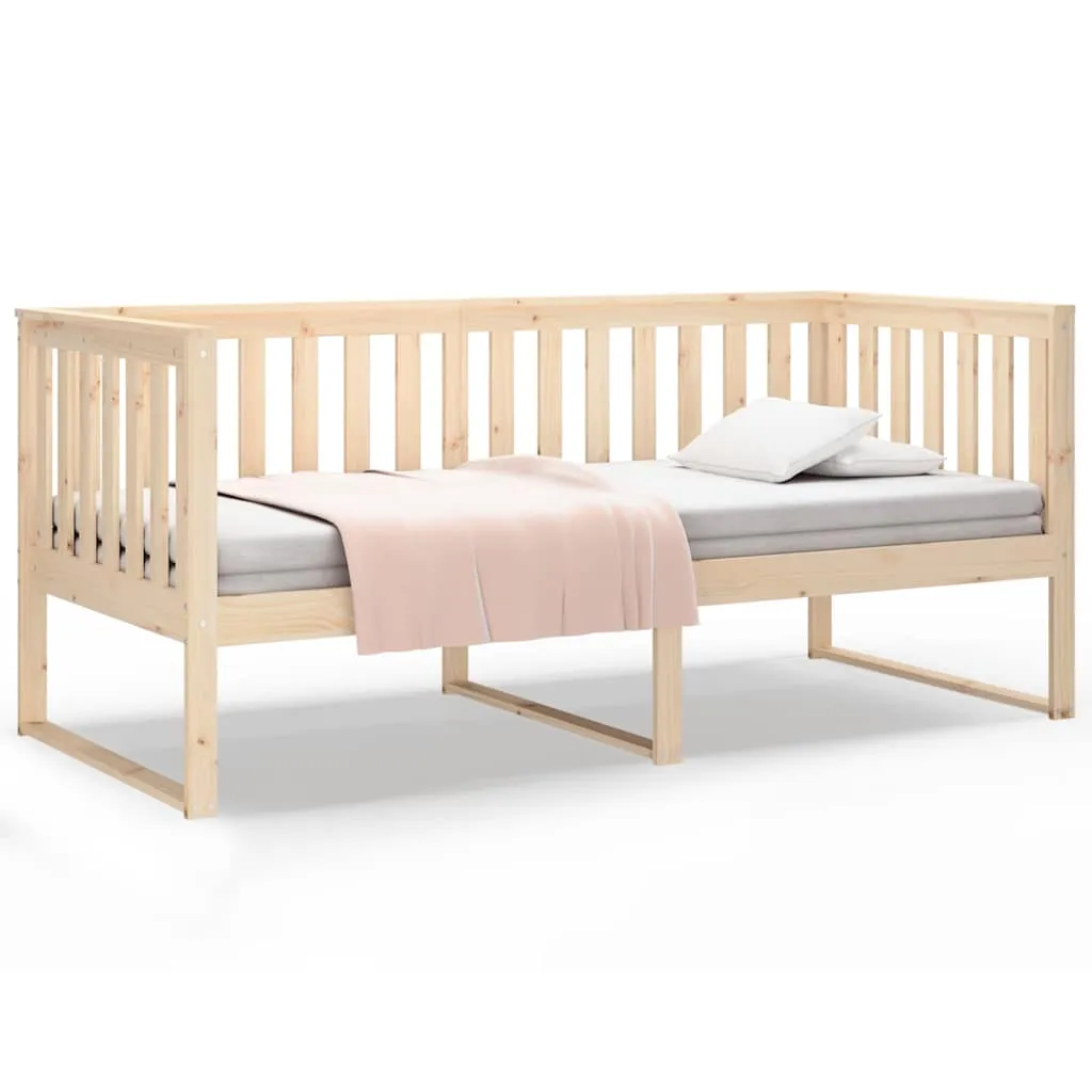 Tagesbett aus massivem Kiefernholz 207x106x90 cm natur