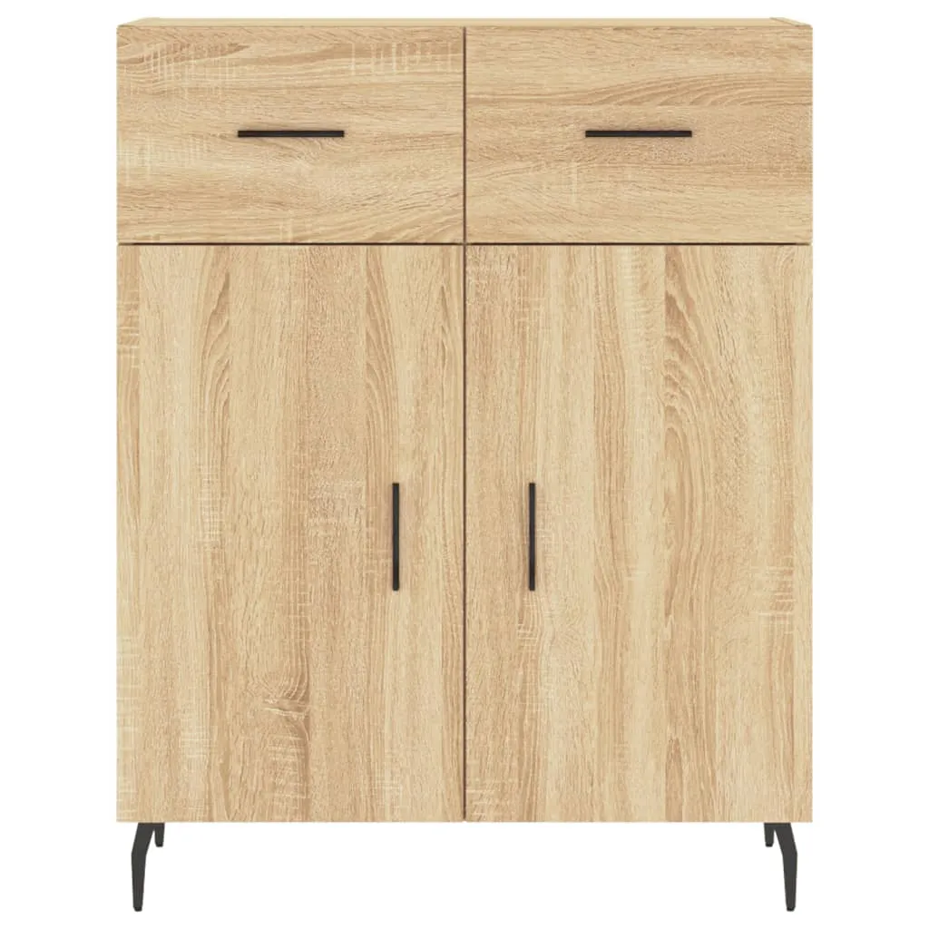 Highboard Sonoma-Eiche 69,5x34x180 cm Holzwerkstoff