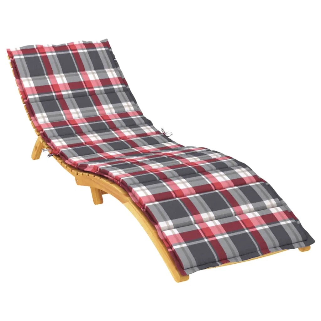 Liegenauflage Oxford-Gewebe 200x60x3 cm Rot kariert