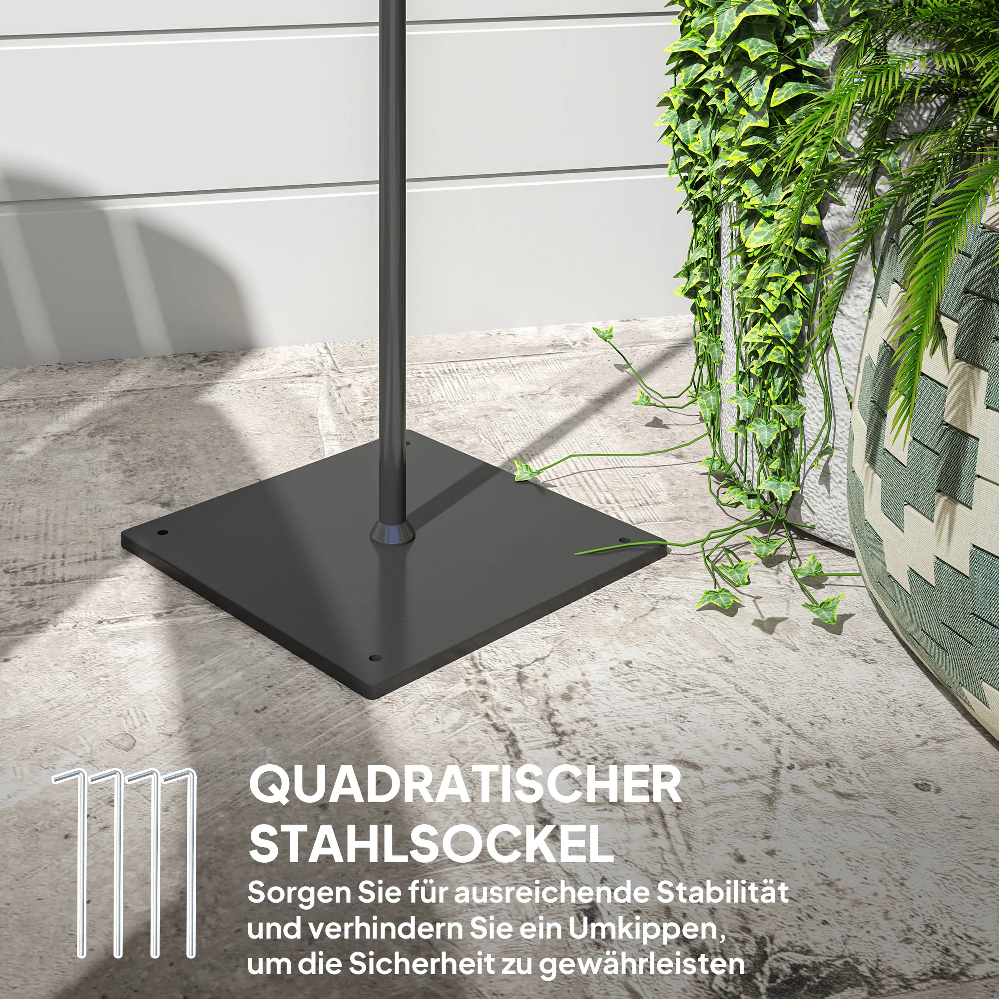 Solar Stehlampe Rattan Boho-Stil 3-flammig IP44 Gelb-Schwarz