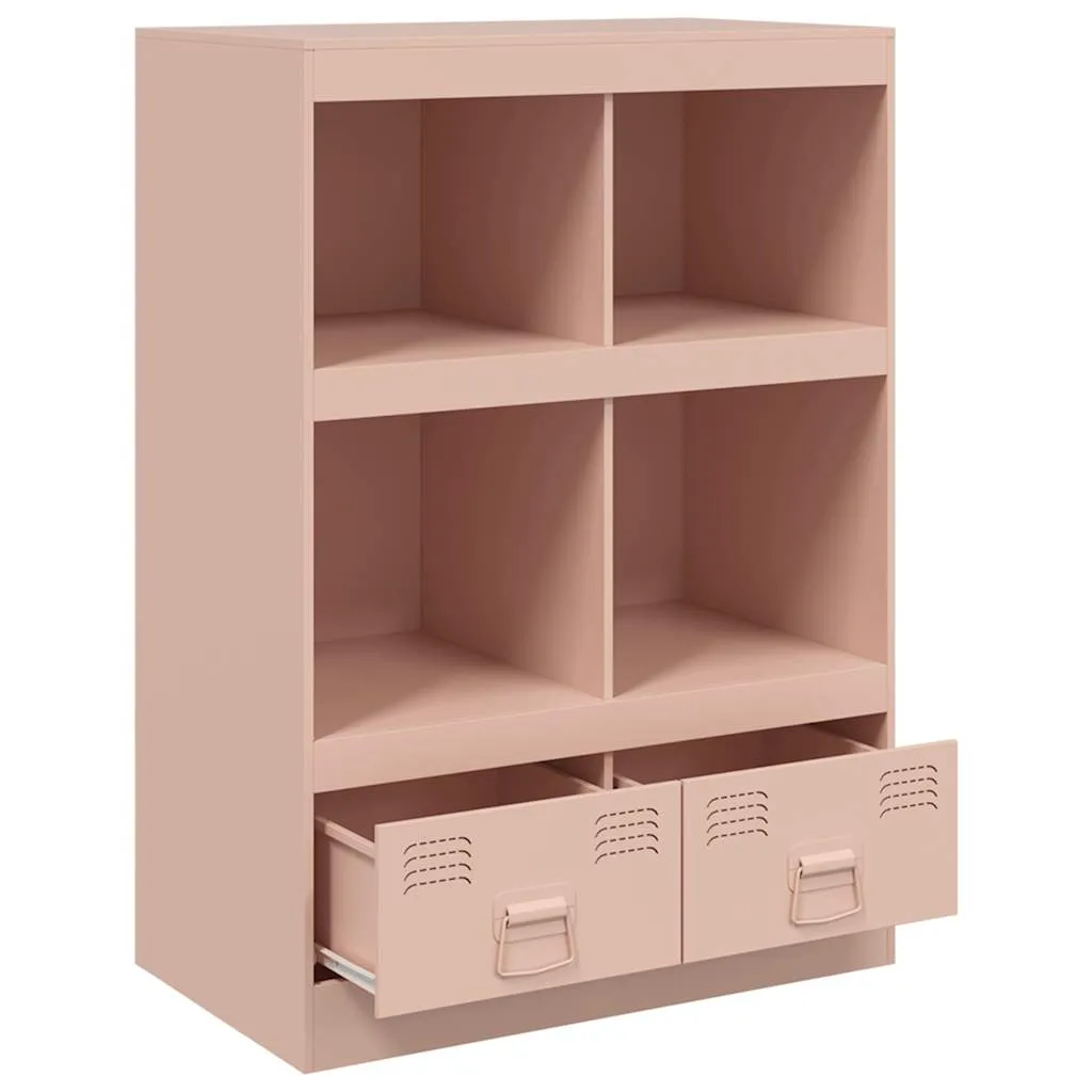 Highboard Sideboard 67x39x95 cm Rosa aus Kaltgewalztem Stahl