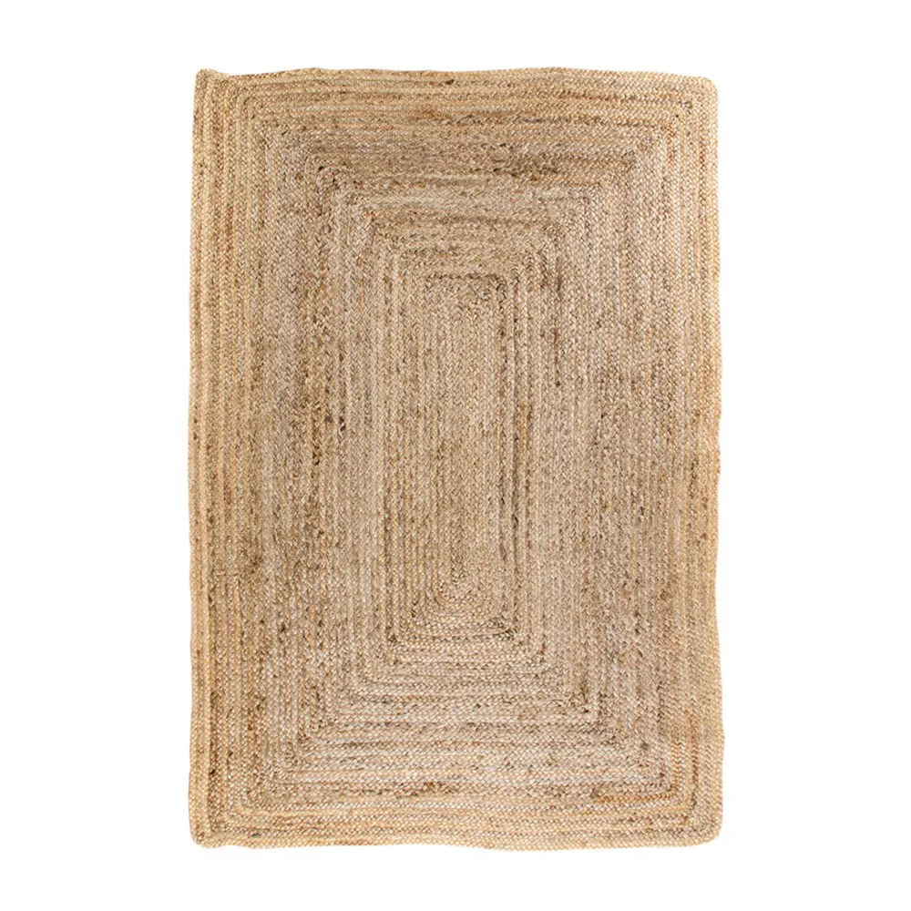 tinkaro Bombay Teppich geflochten Jute 120x180 cm Natur