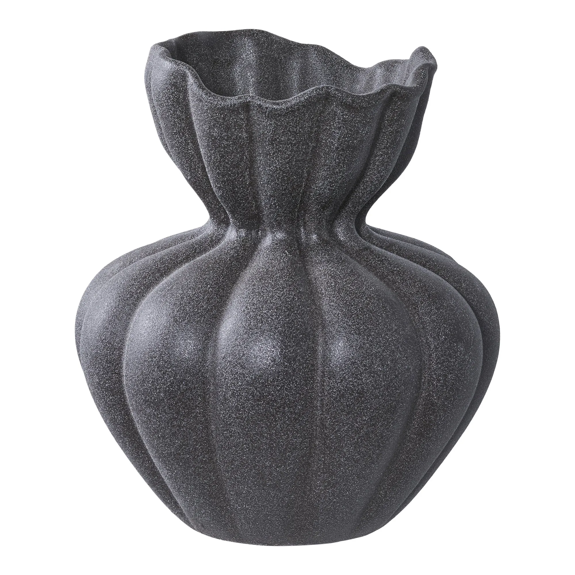 tinkaro Vase Keramik Schwarz