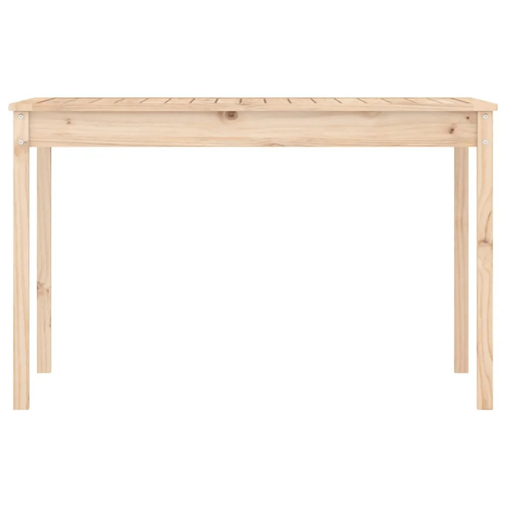 Klassischer Gartentisch aus massivem Kiefernholz 121x82,5x76 cm