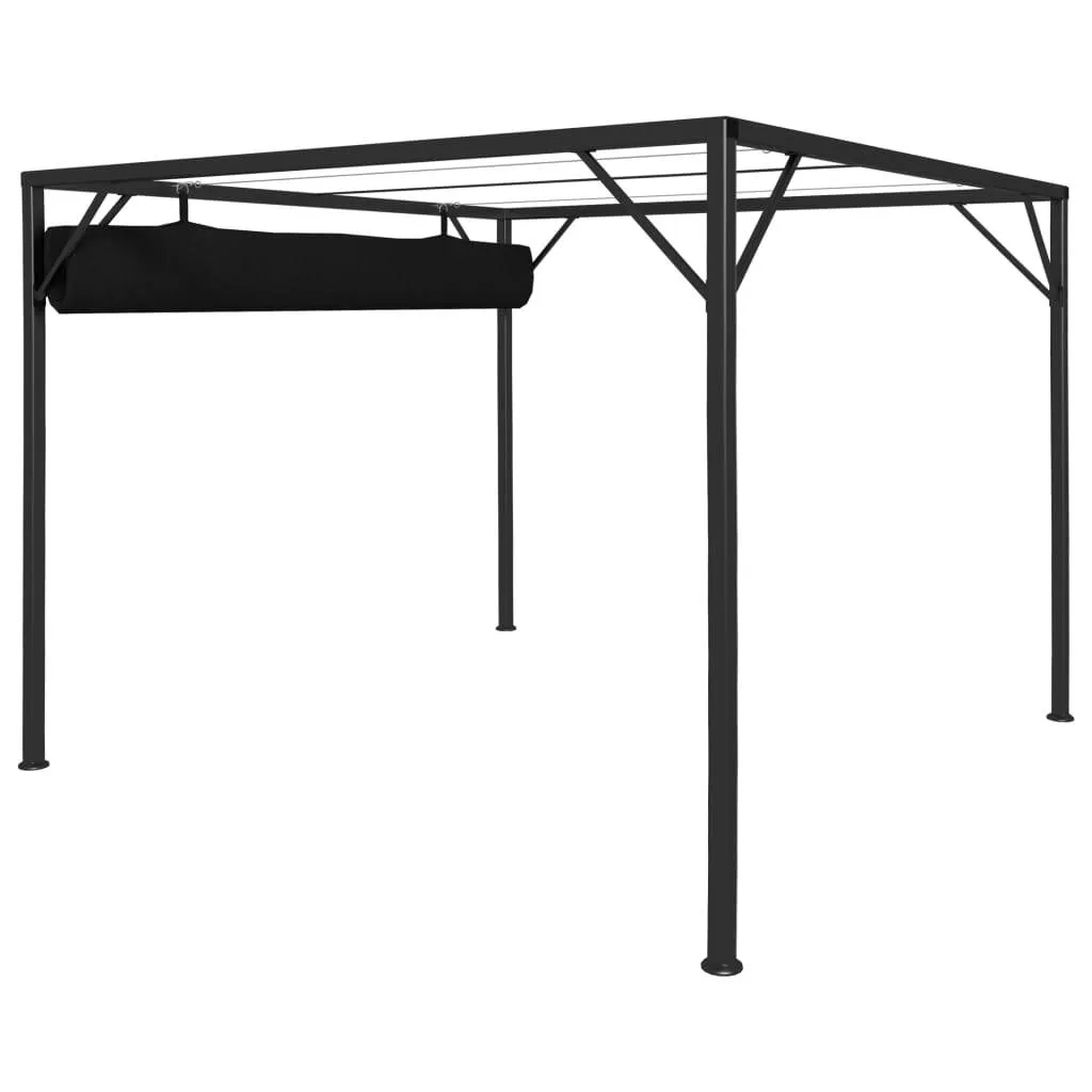 Pavillon mit ausziehbarem Dach 3 x 3 x 2,3 m Anthrazit