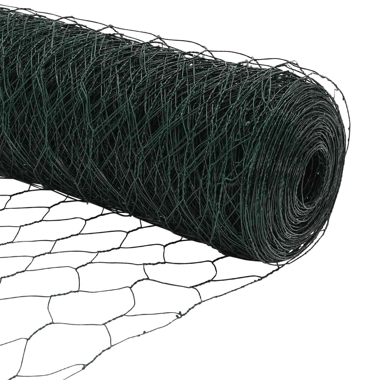 Hexagonzaun PVC Grün 10 x 0,4 m – moderner Garten- und Terrassenzaun
