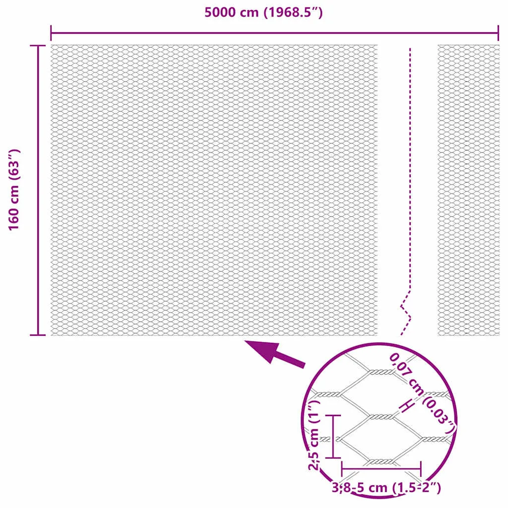 Hexagonzaun Grün 50 x 1,6 m – Moderner Gartenzaun