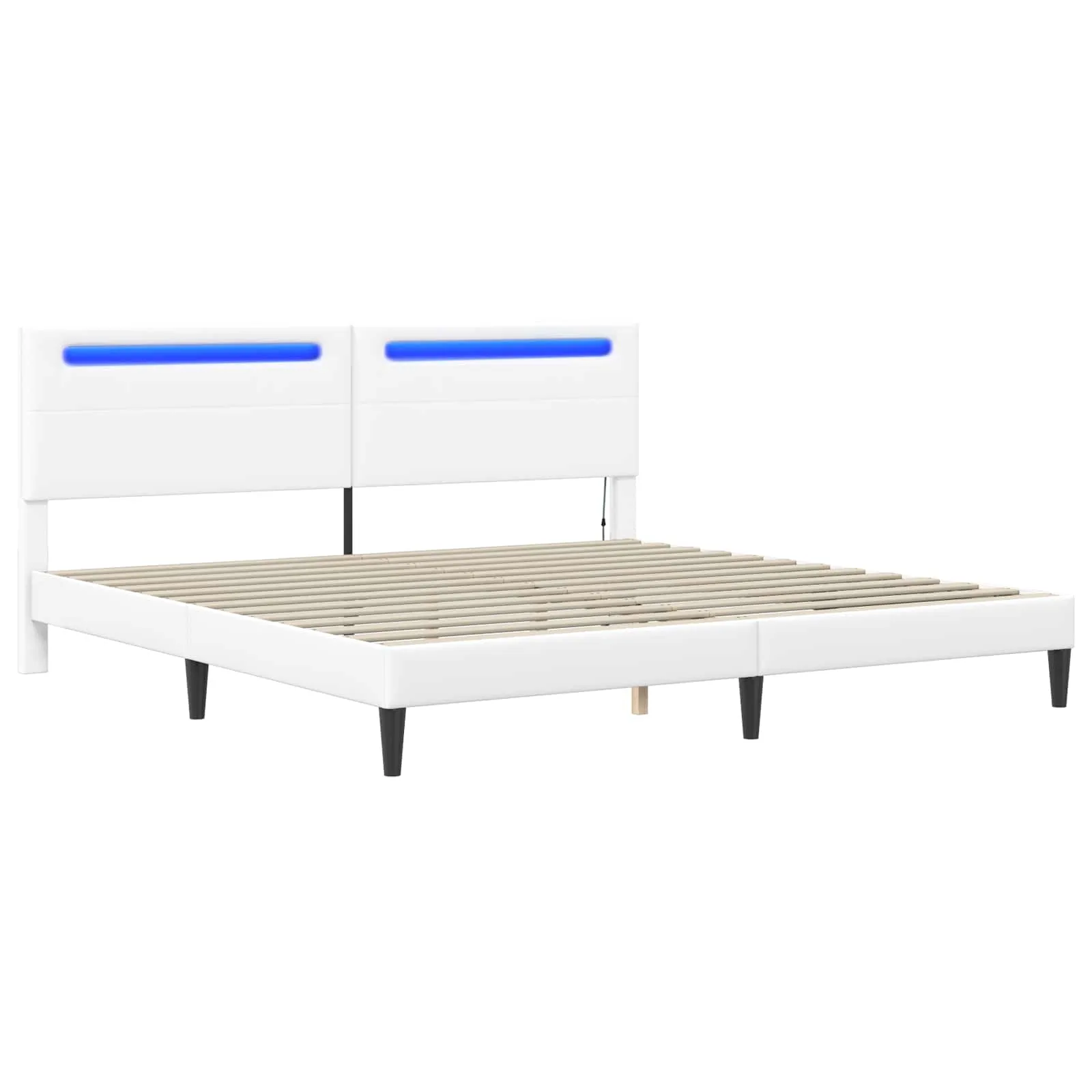 Bettrahmen Massivholz 200x200 cm Weiß