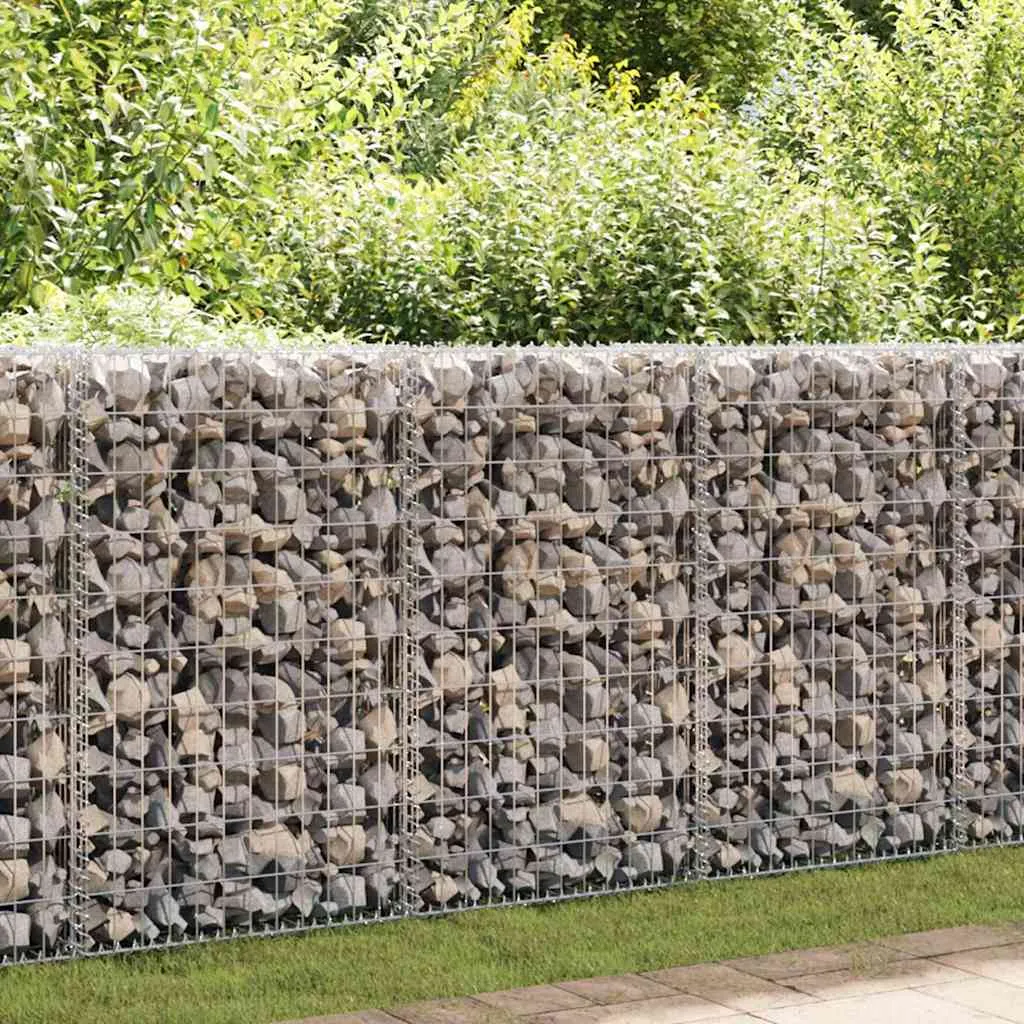 Gabionenkorb 60 x 30 x 100 cm in Silber aus verzinktem Stahl