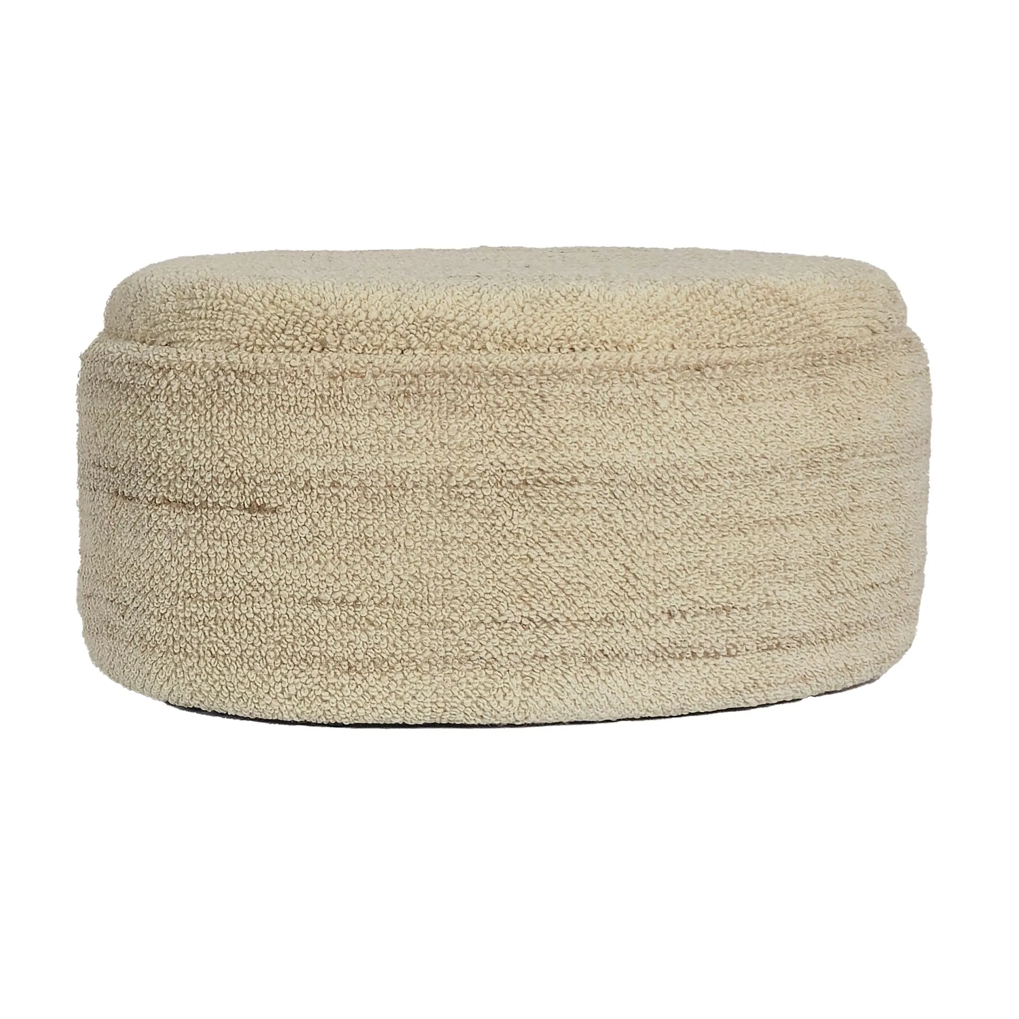 Sitzhocker mit Stauraum Wolle oval 81 cm