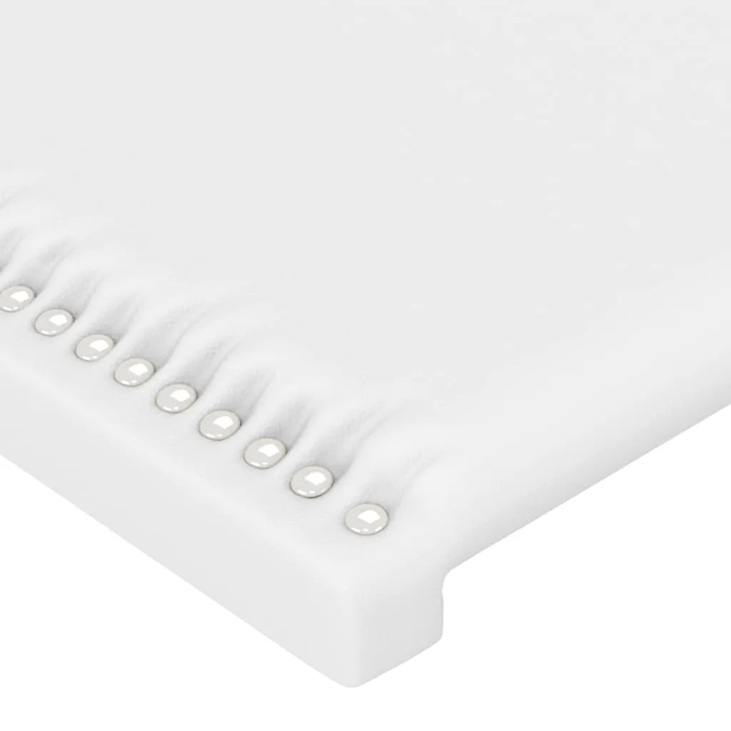 Bettgestell mit Kopfteil Weiß 200x200 cm Kunstleder