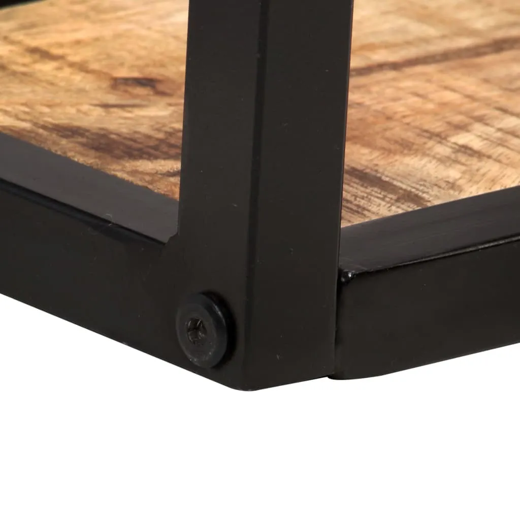 tinkaro Wandregale 2 Stk. MIQUEL Raues Mangoholz Schweberegale Braun/Schwarz