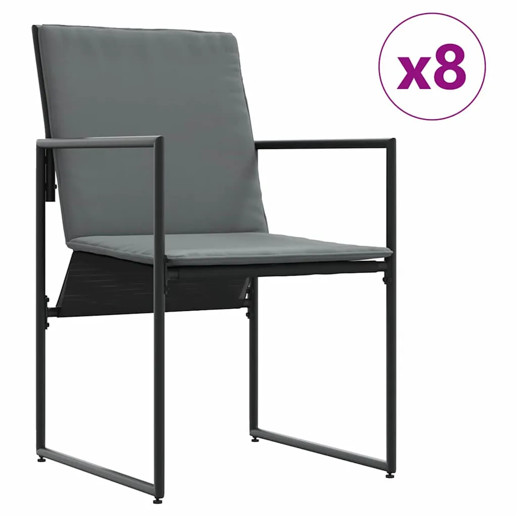 Modernes Garten-Esstisch-Set Schwarz 110x107x72 cm