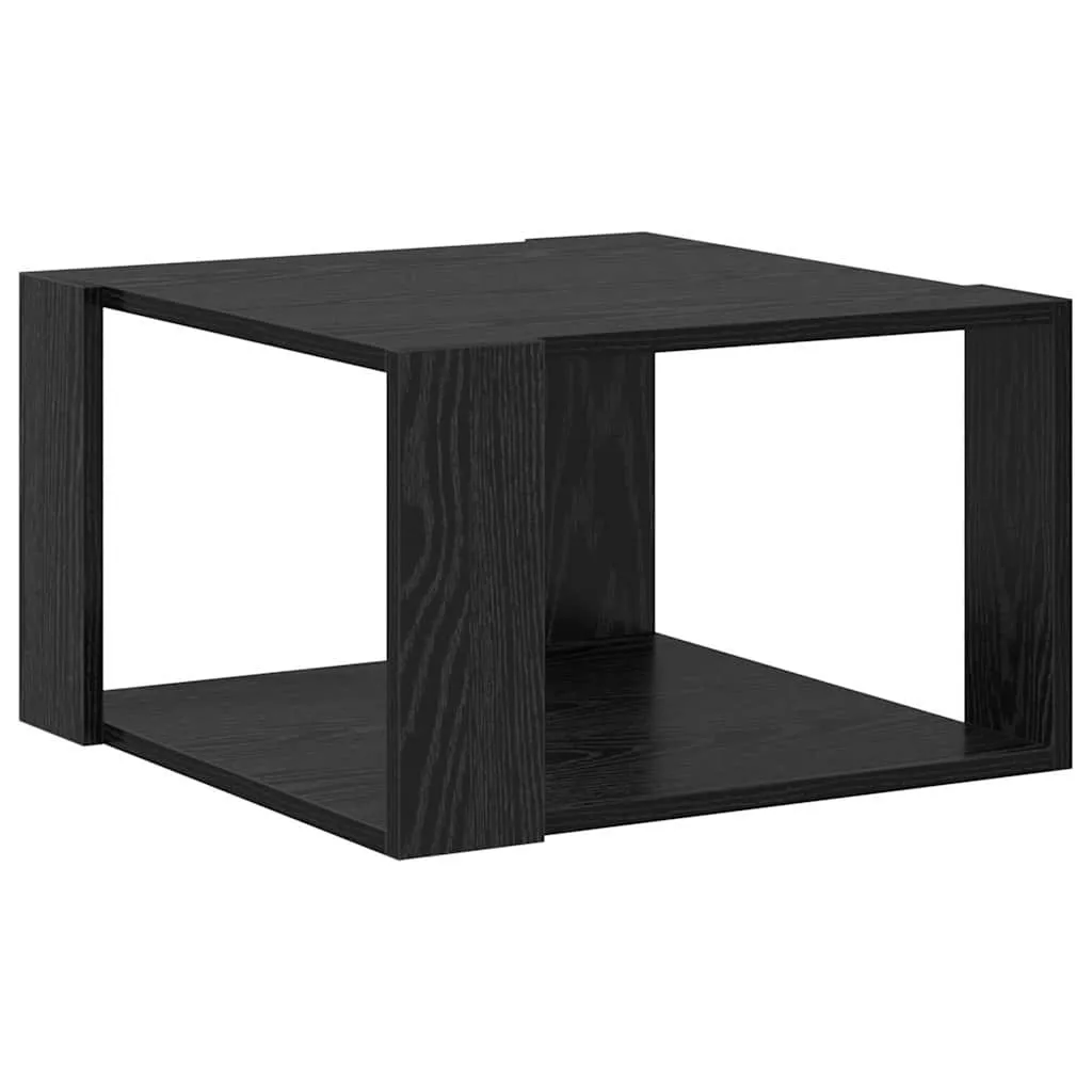 Moderner Couchtisch 51,5x51,5x30 cm Schwarz Massivholz-Optik