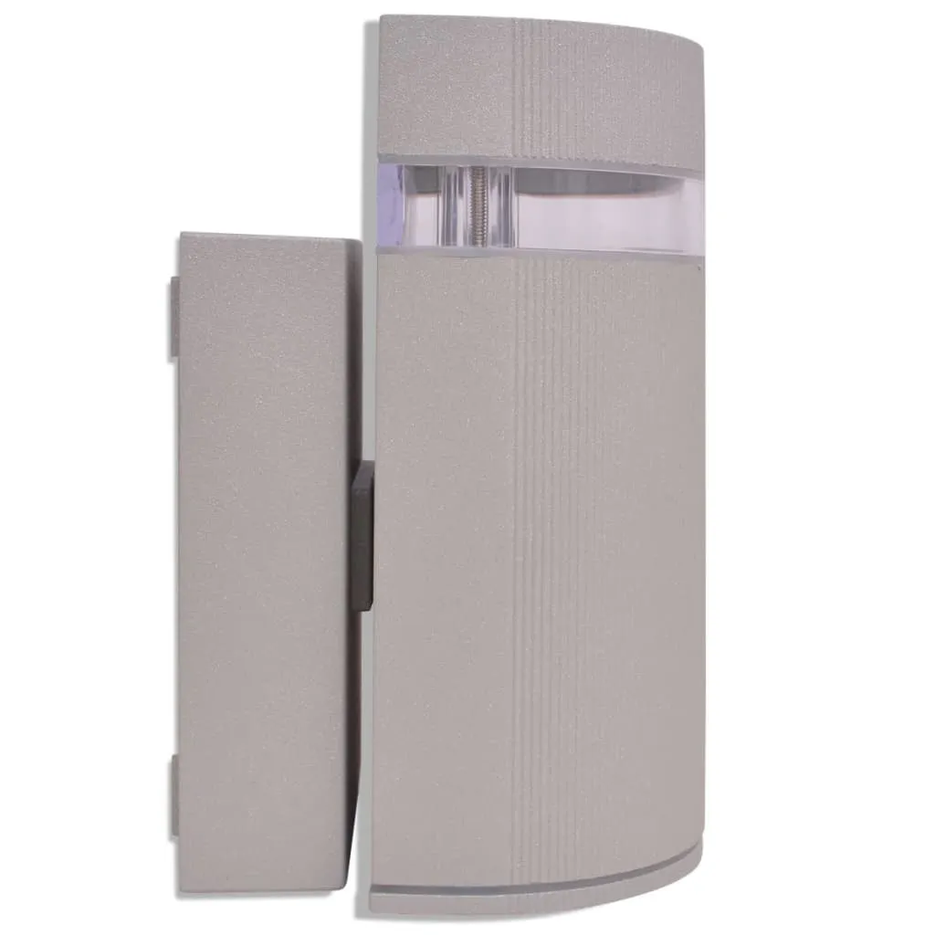 Wandleuchte Aluminium Grau 10x10x15,5 cm IP44 Außen