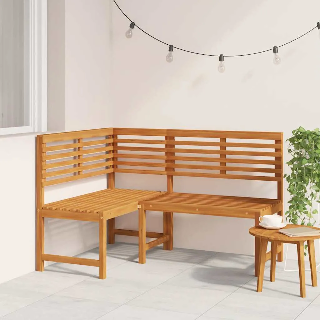 Eckbank aus Echtholz 140 x 100 x 91 cm in Naturfarbe
