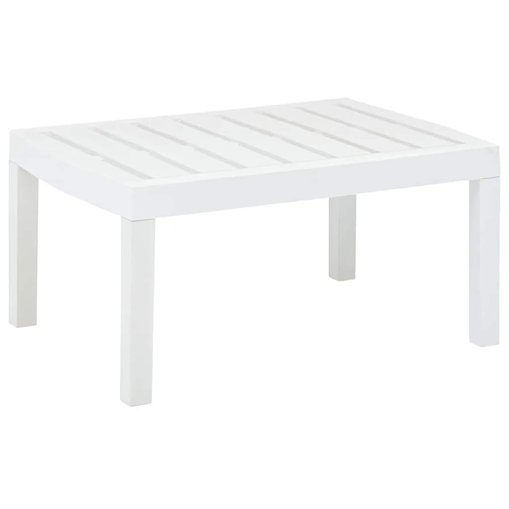 Gartentisch Kunststoff 78 x 55 x 38 cm Weiß wetterfest und langlebig