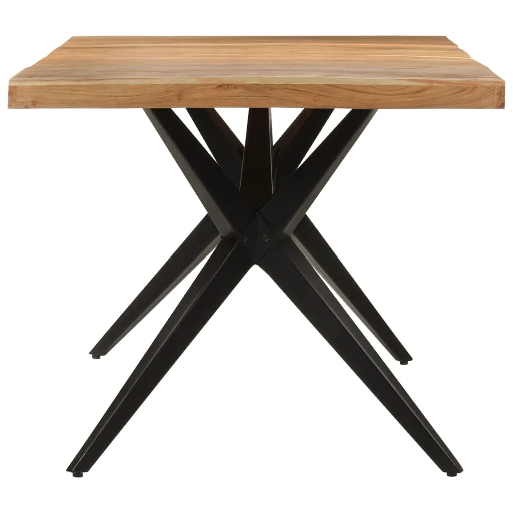 Esstisch Industrie-Stil Echtholz 180x90x77 cm Schwarz