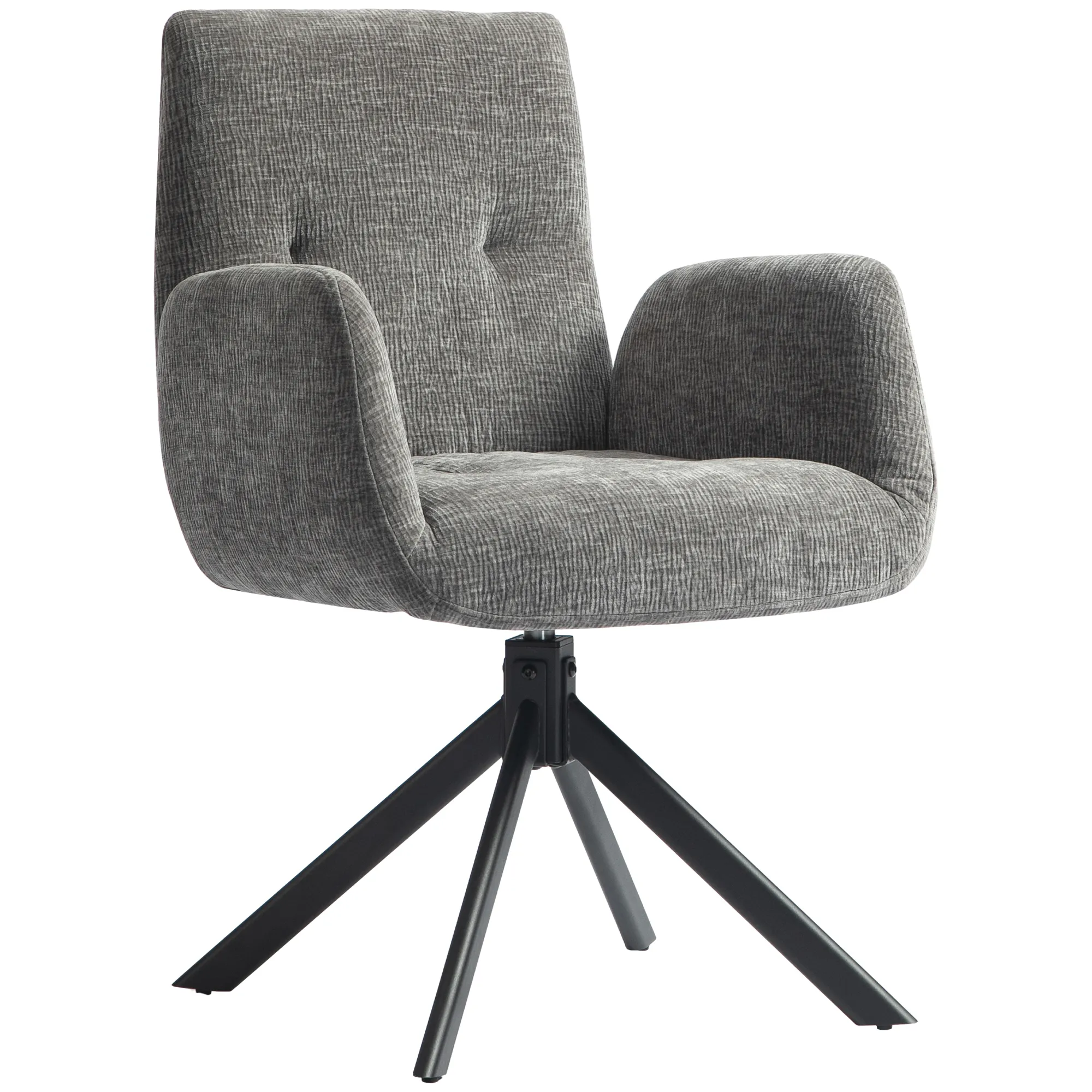 Bequemer Polstersessel Dunkelgrau 60B x 61T x 88H cm