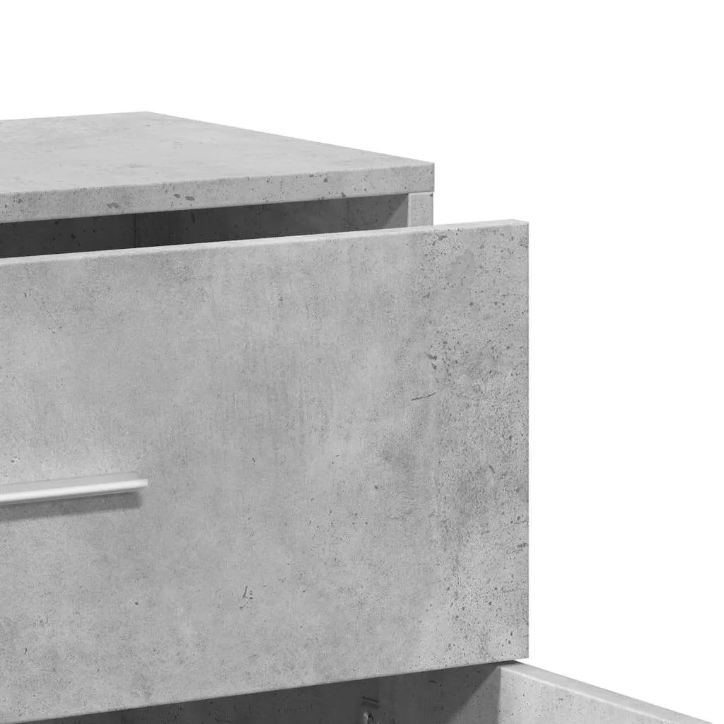 Robustes Sideboard 60x31x70 cm in Betongrau aus Holzwerkstoff