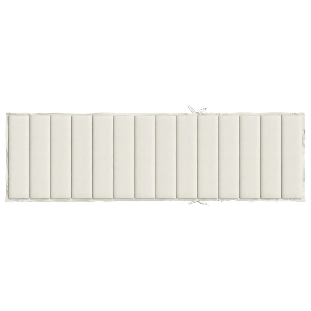 Bequeme Liegenauflage 200 x 60 x 4 cm in Melange Creme