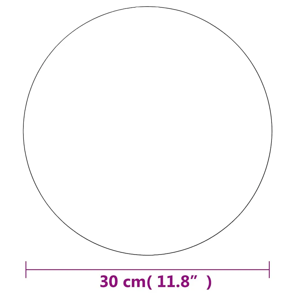 Runder rahmenloser Wandspiegel aus Glas, 30 cm Durchmesser, klar