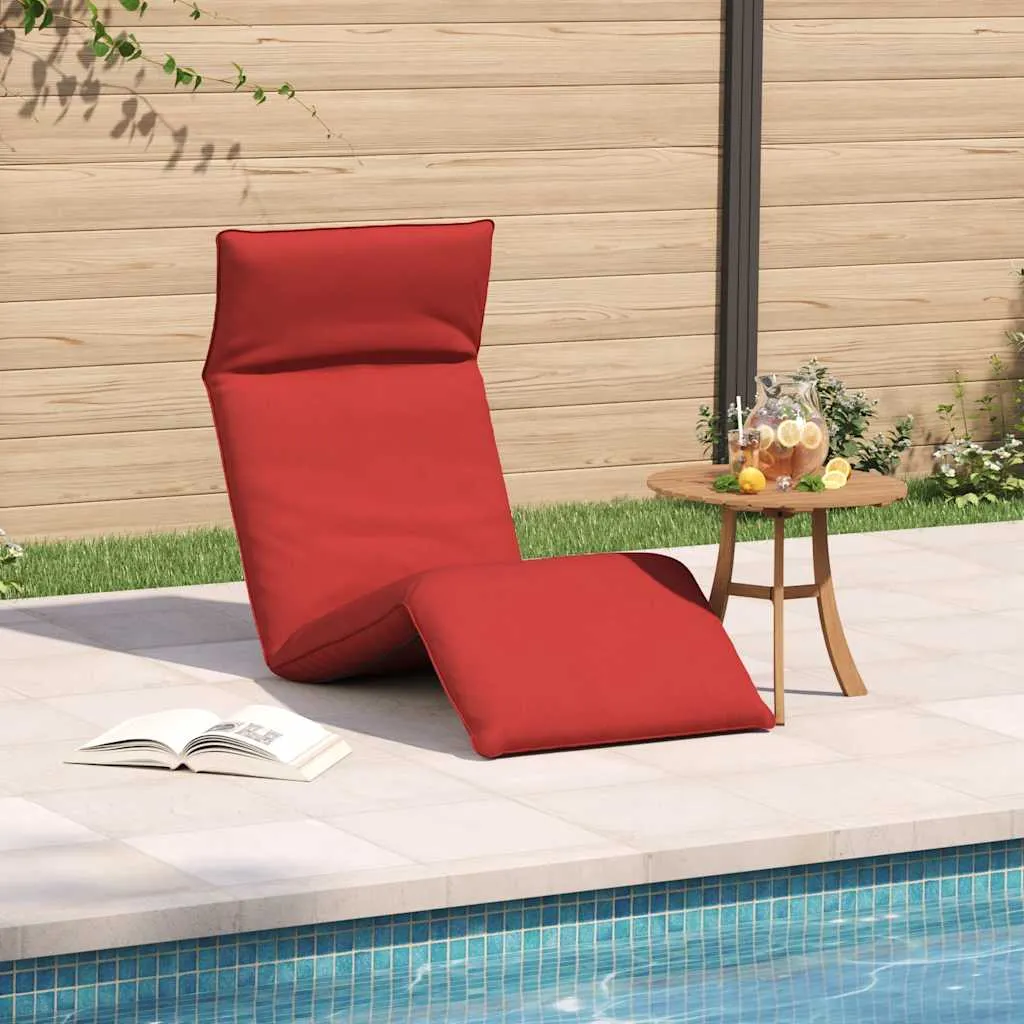Klappbare Sonnenliege 175x54x8,5 cm Rot mit Oxford-Gewebe