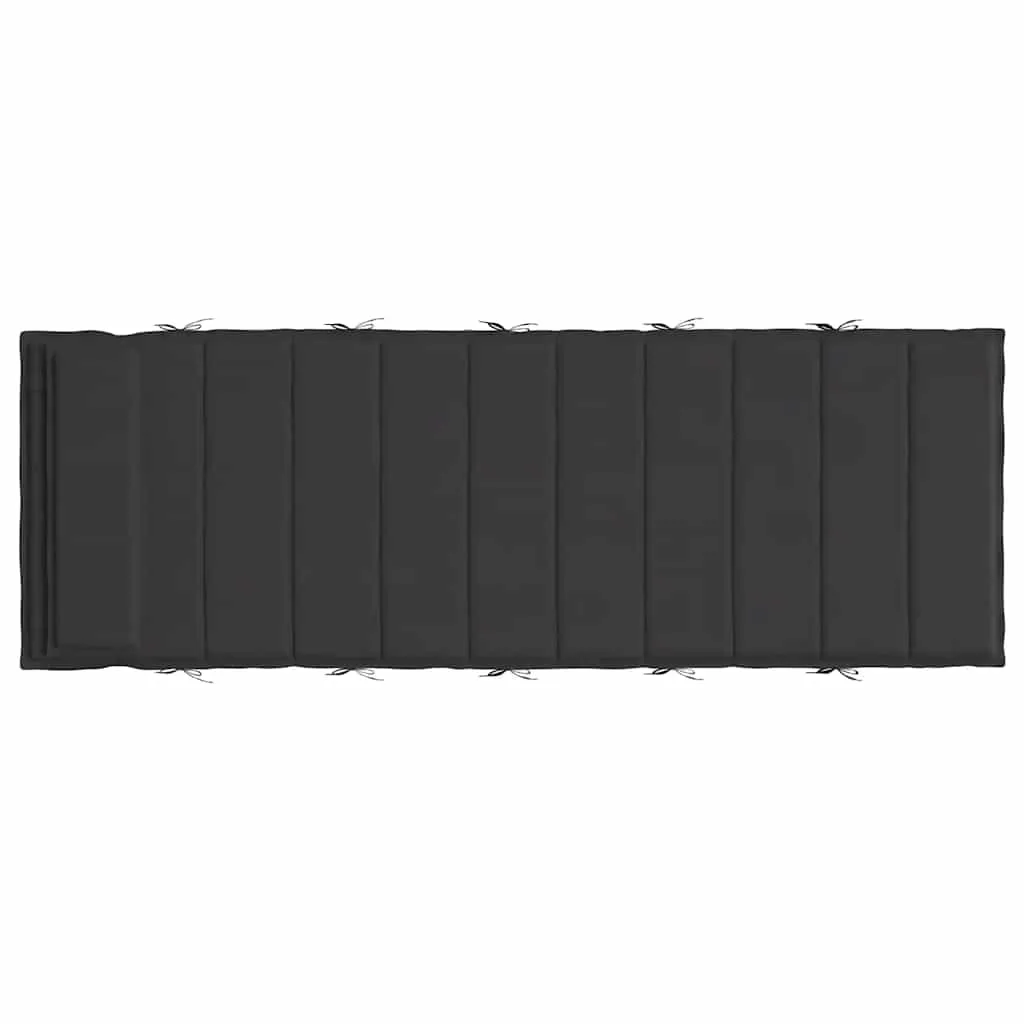 Bequeme Liegenauflage 180x60x4 cm in Schwarz