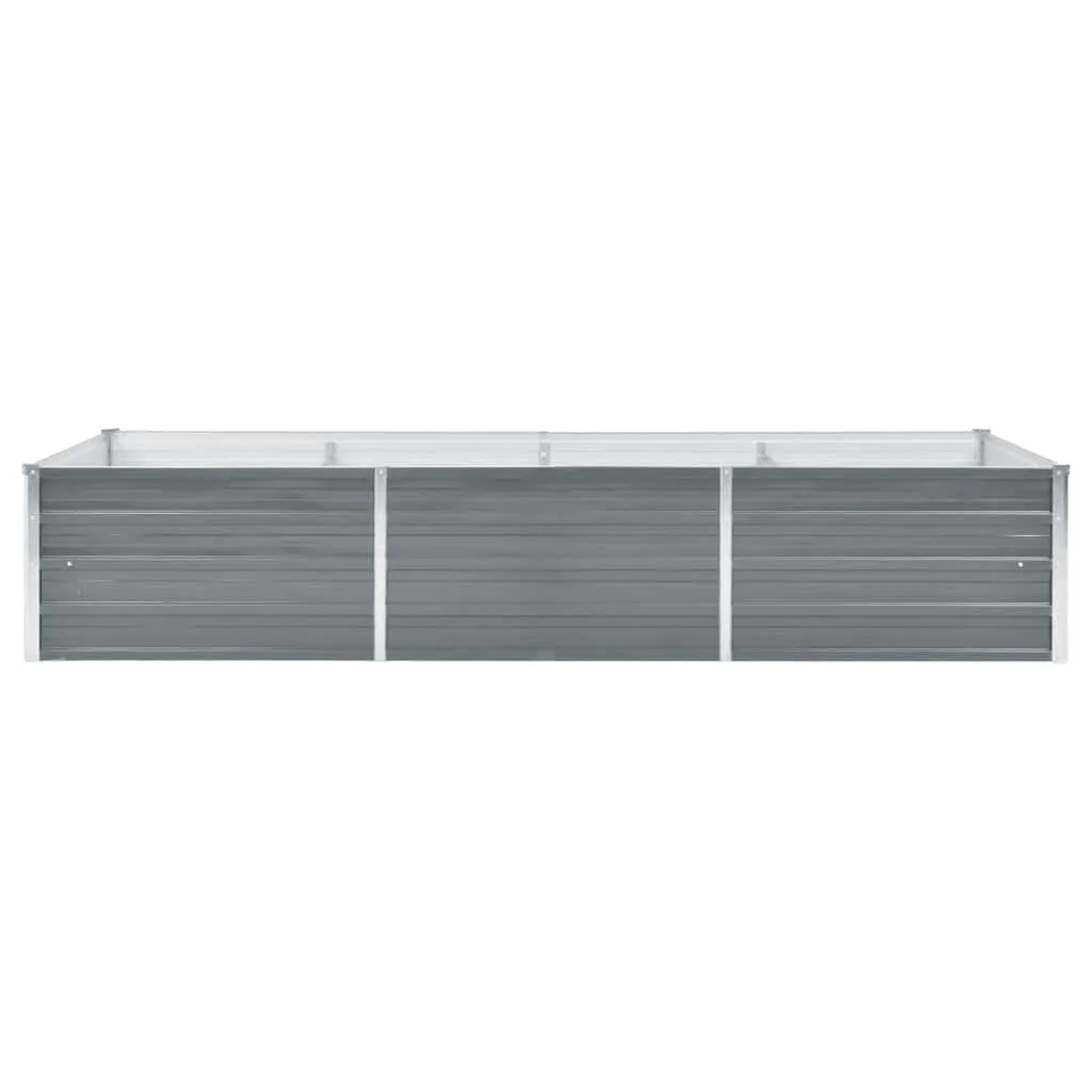 Garten-Hochbeet aus verzinktem Stahl 240 x 80 x 45 cm Grau