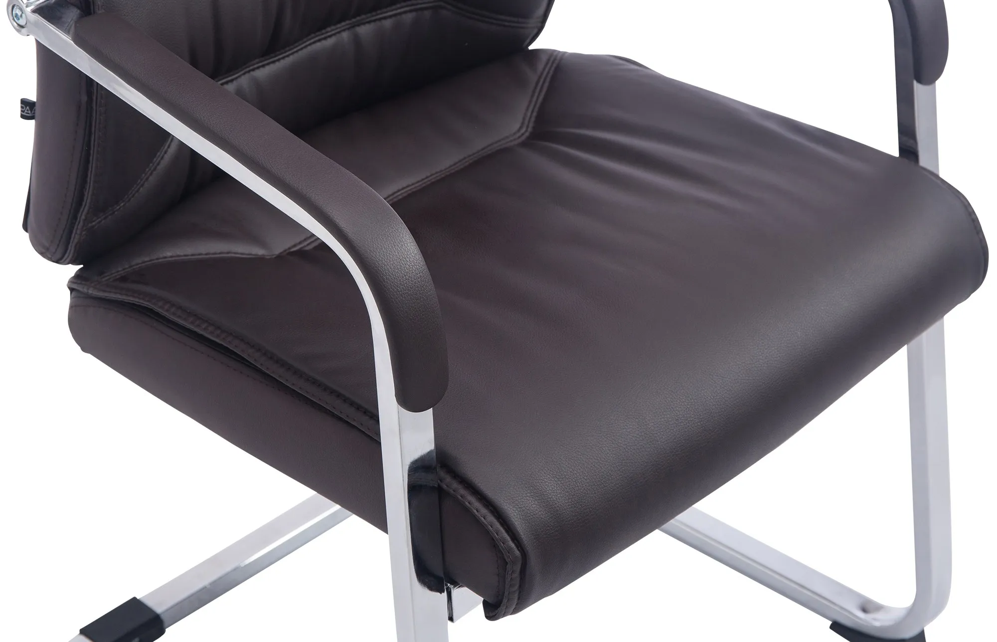 Besucherstuhl Anubis Freischwinger 102x58x65 cm Braun
