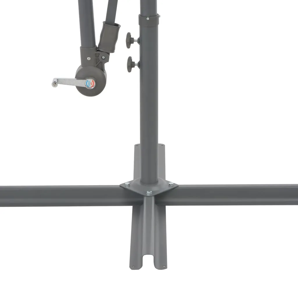 Eleganter blauer Sonnenschirm 300x244 cm mit stabilem Metallgestell