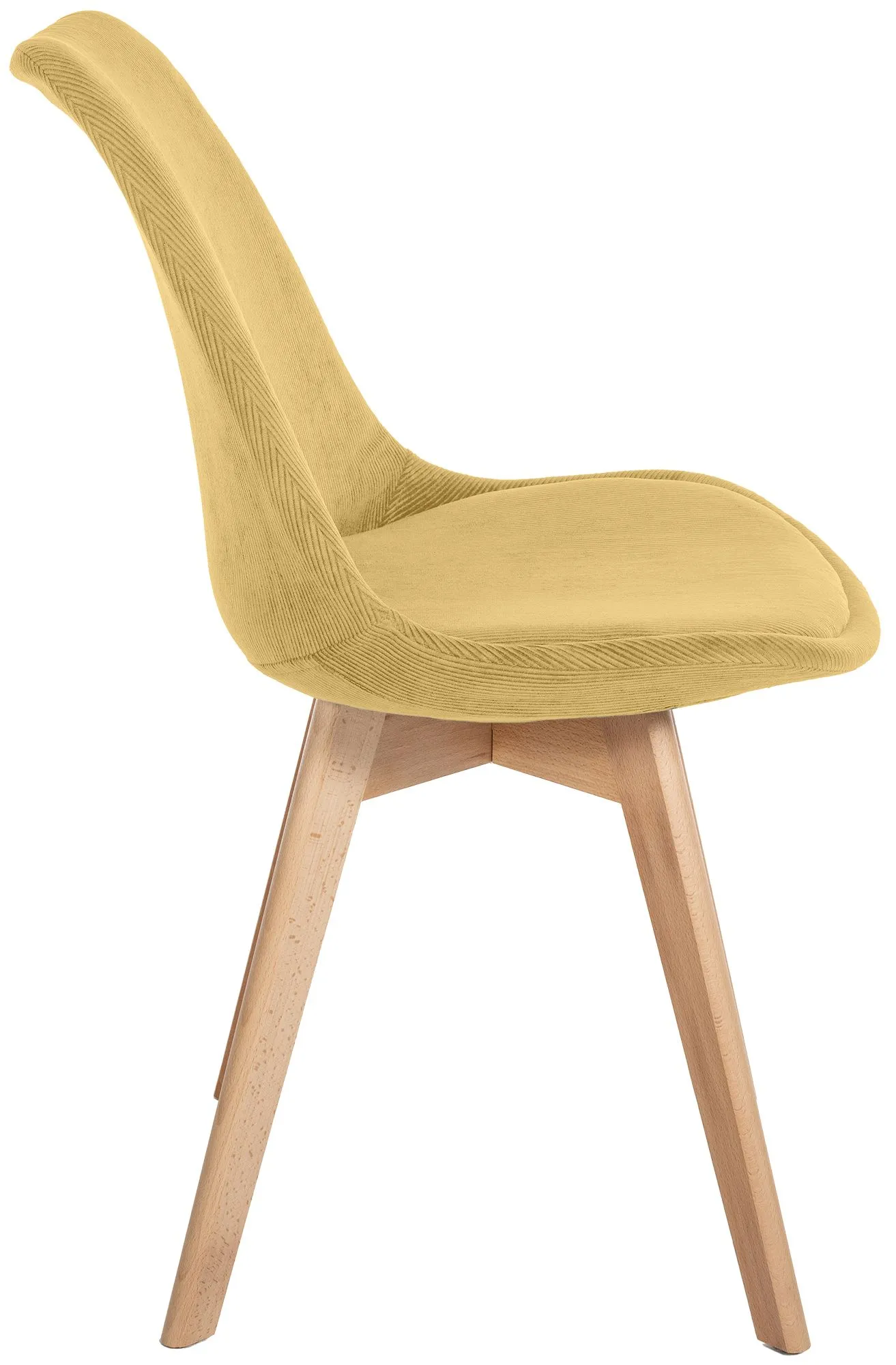Hocker Kunstleder Massivholz 83x49x50 cm gelb