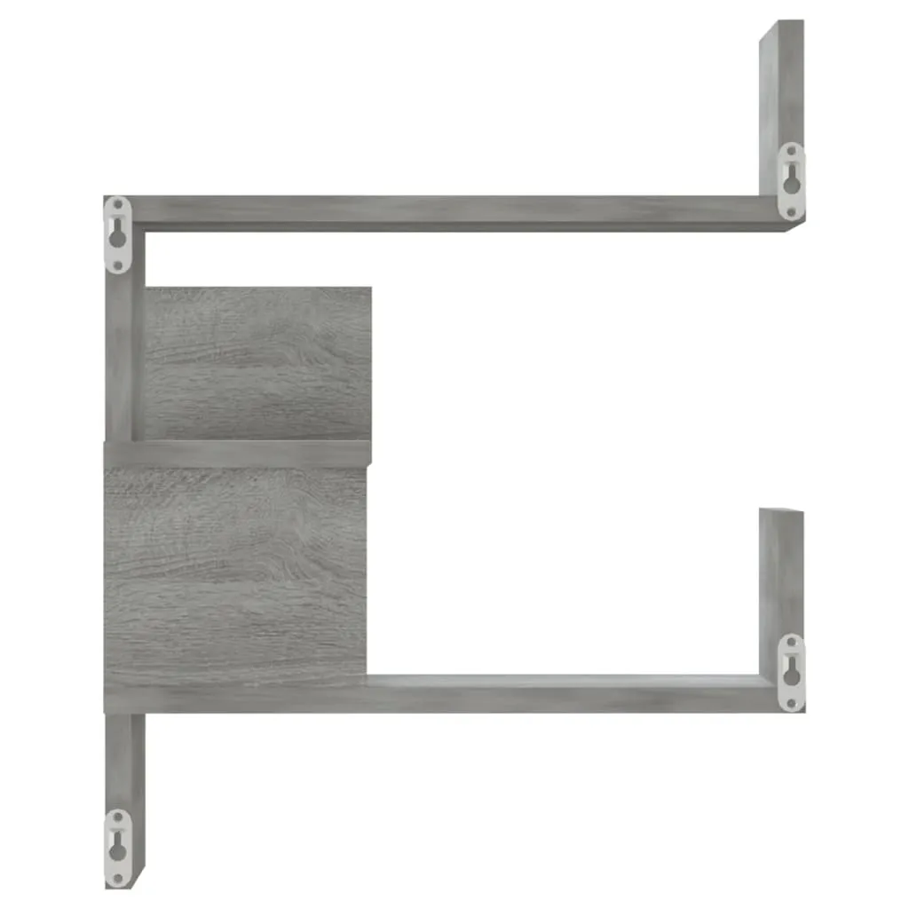 Wandregal Eckregal 40x40x50 cm Grau Sonoma Holzwerkstoff