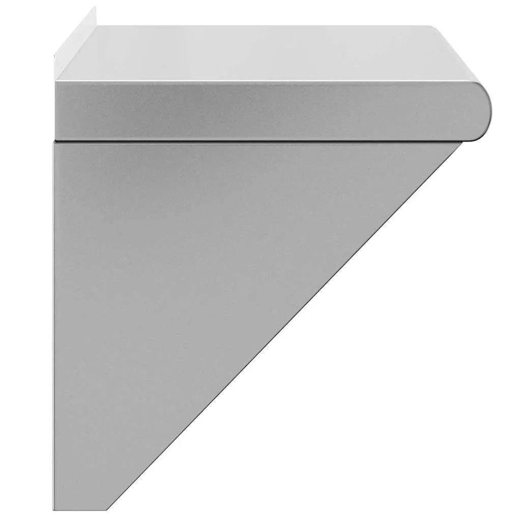 Wandregal Edelstahl 50 x 30 x 31 cm Silbern