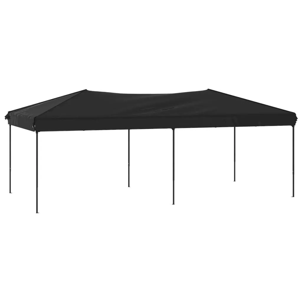 Faltbares Partyzelt 580x292x245 cm Schwarz mit Stahlgestell