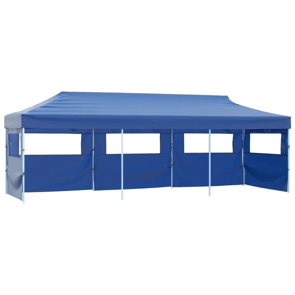 Faltbares Partyzelt 870x291x315 cm Blau mit UV- und Wasserbeständigem Dach