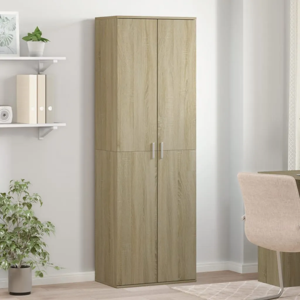 Highboard Sonoma-Eiche 60 x 35 x 180 cm aus Holzwerkstoff