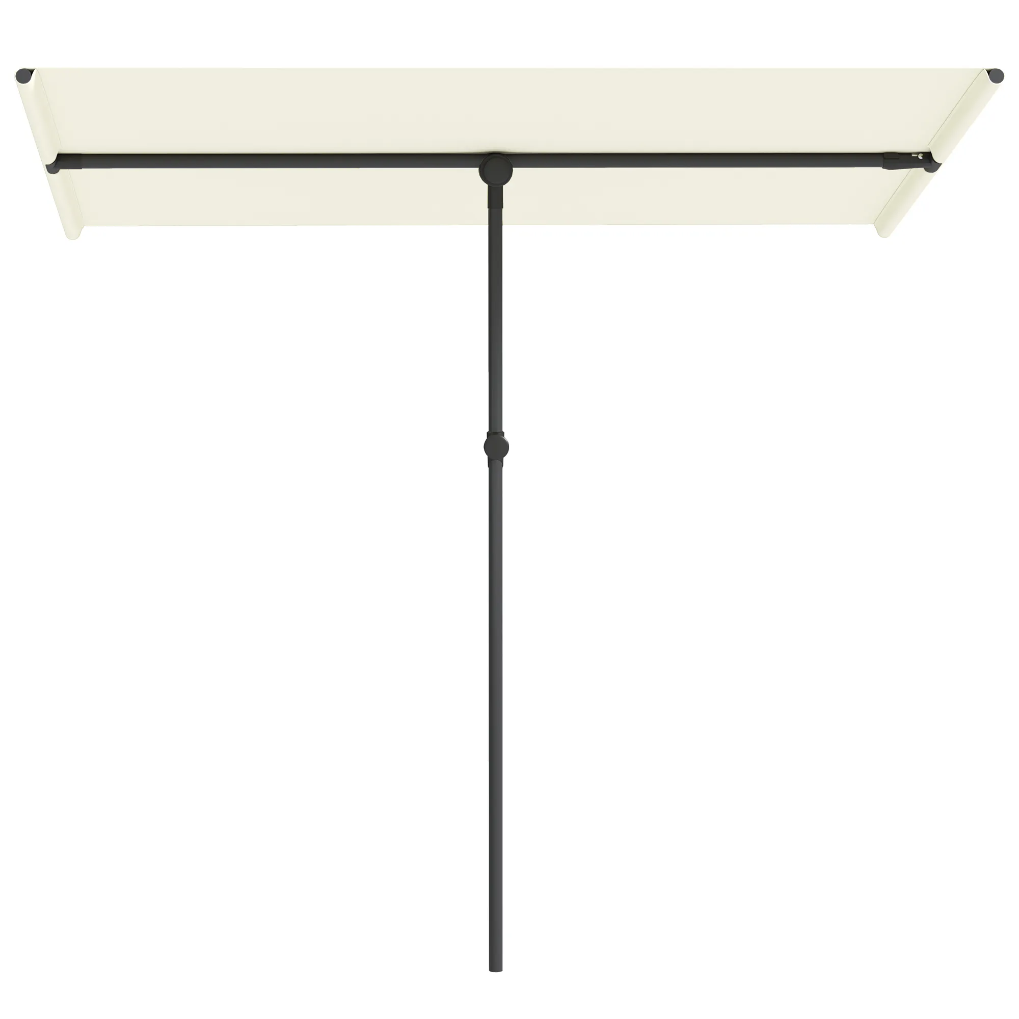 Sonnenschirm 180 Grad drehbar Höhenverstellbar Gartenschirm mit Aluminium-Mast 150x205cm Beige
