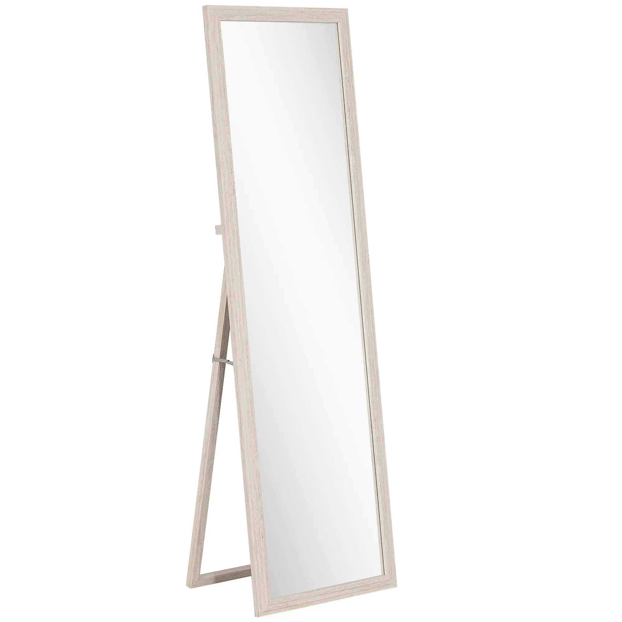 Ganzkörperspiegel 160 x 50 cm Weiß – Eleganter Stand- und Wandspiegel