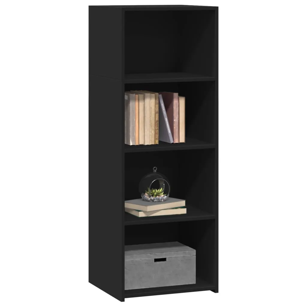 Klassisches Highboard 45 x 41 x 124 cm Schwarz aus Holzwerkstoff