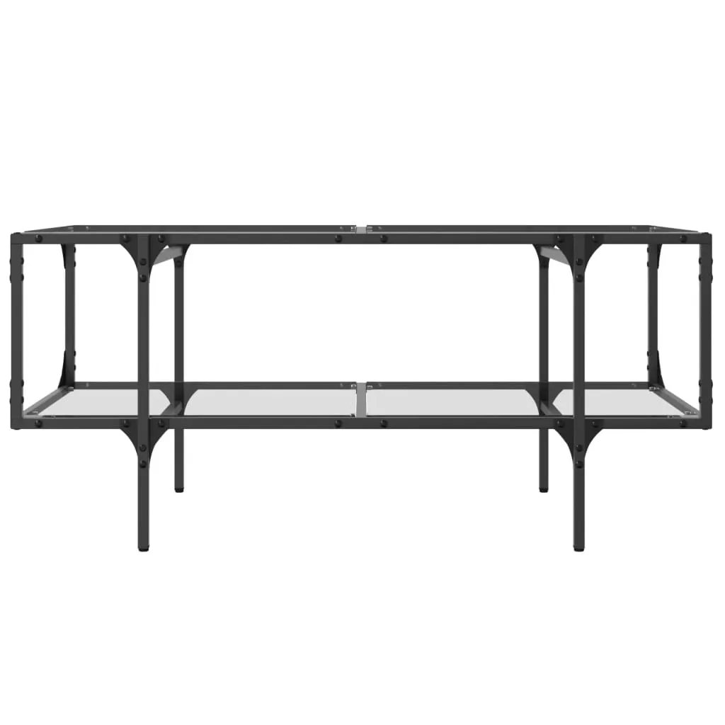 Moderner Couchtisch 98,5x50x45 cm mit transparentem Glas