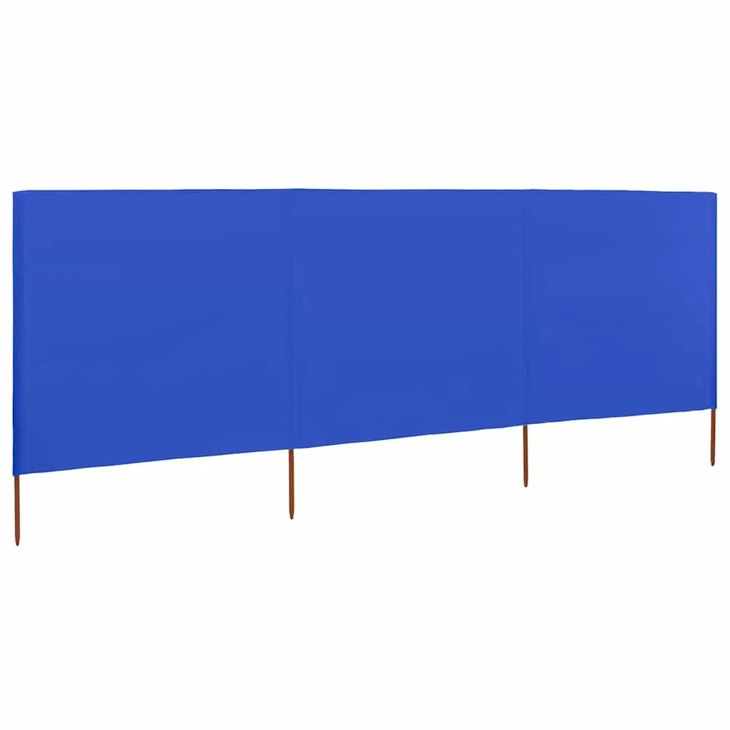 Faltbarer Windschutz 400 x 120 cm in Azurblau